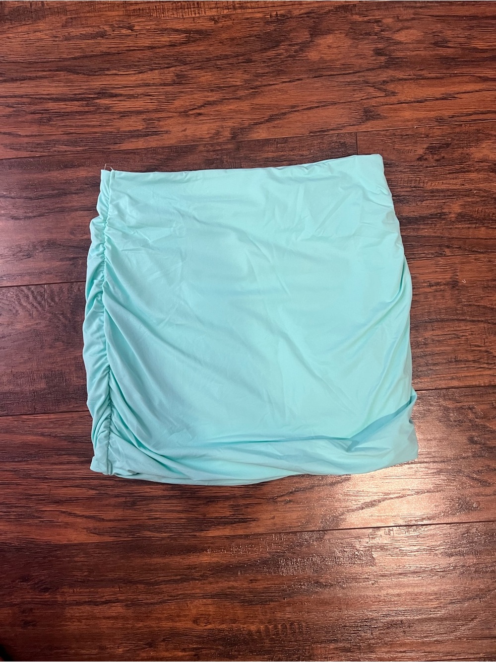 SHEIN Aqua Ruched Side Mini Skirt
